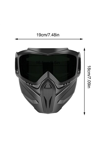 Choice Black Windproof Anti Fog Face Covering with Detachable Goggles Adjusta...