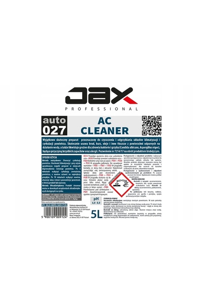 Jax Lichid pentru curățare și decontaminare aer condiționat 5L