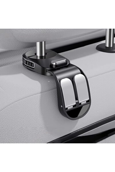 Choice black Car Seat Back Hook Foldable Headrest Hidden Mount Auto Vehicle B...