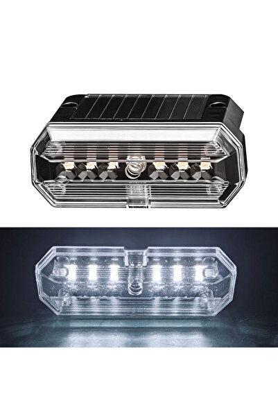 Choice 2pcs white Universal Solar Warning Light Truck Side Lights LED Flashin...