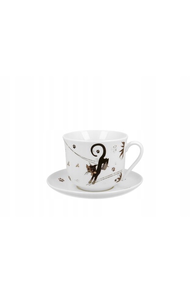 ALTOM DESIGN Cana Jumbo 470ml din Porțelan, cu Pisici, pentru Cafea și Ceai, ...