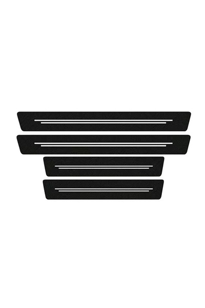 Choice White line New Universal lmitation Carbon Fiber Leather Car Door Sill ...