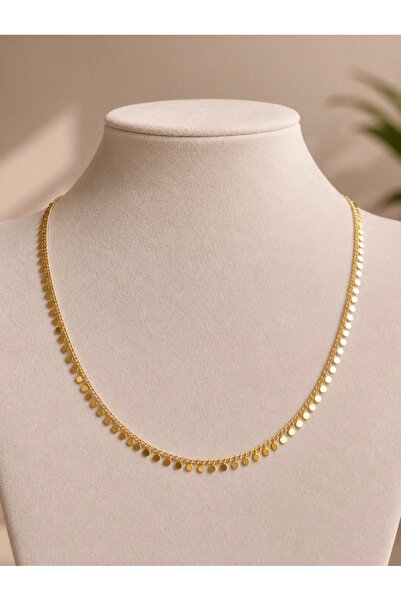XUPING JEWELRY قلادة بسلسلة ذهبية اللون مزينة بالترتر