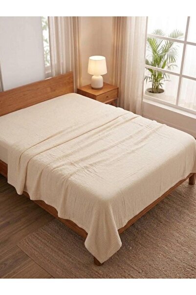 TekStilize 4 Layer Muslin Bedspread 240X260 cm Double Size |   Soft Textured ...