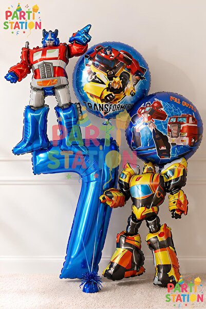 Parti Station Transformers Bumblebee & Optimus Prime Balloon Set 7 Years Old ...