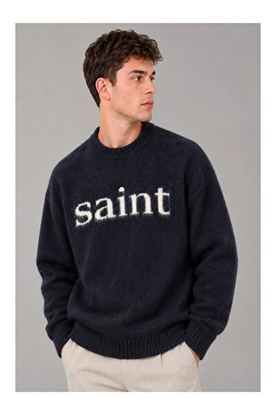 Thebomb Oversize Lettered Cotton Wool Sweater