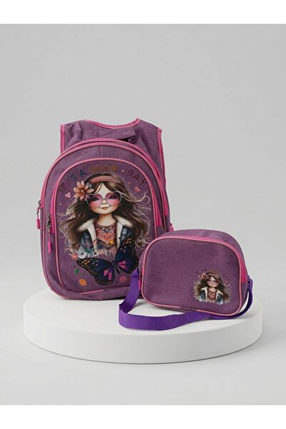 Kids Club Good Yazili Girls' School Bag Blue