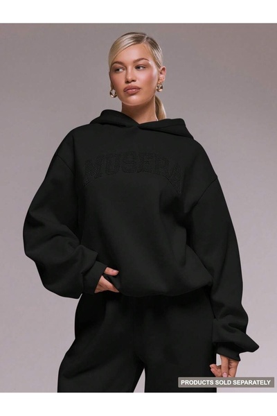 MITHRAS OUTDOORS سويت شيرت أسود مطبوع عليه Museba للجنسين، تي شيرت فاخر كبير ...