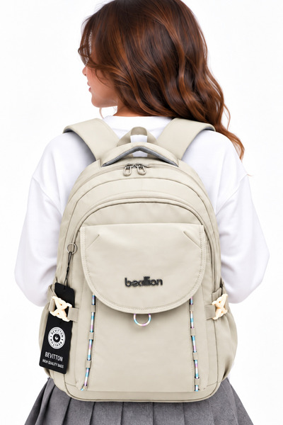 ÇantaExpress Αδιάβροχη υφασμάτινη σχολική τσάντα Unisex Daily School Backpack...