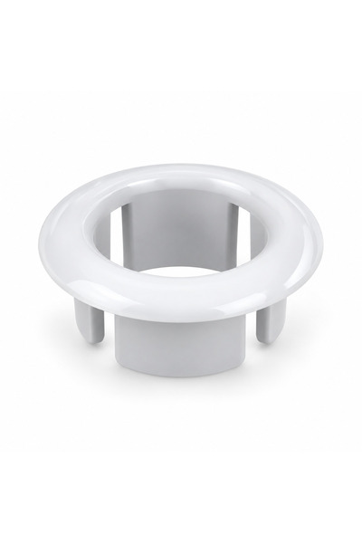 A Tipi Beyaz Lavabo Taşma Yüzüğü 30 mm Dış Çap 22 mm Bağlantı 1 Adet