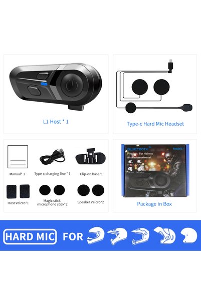 Choice Headset Hard Micro Wireless Motorcycle Helmet Headset Hands-free Call ...