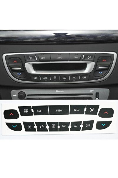 Choice Air Conditioning Control Panel Button Repair Sticker For Renault Megan...