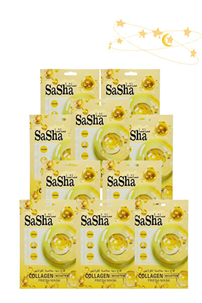 SASHA 10 قطع من قناع الكولاجين المنعش