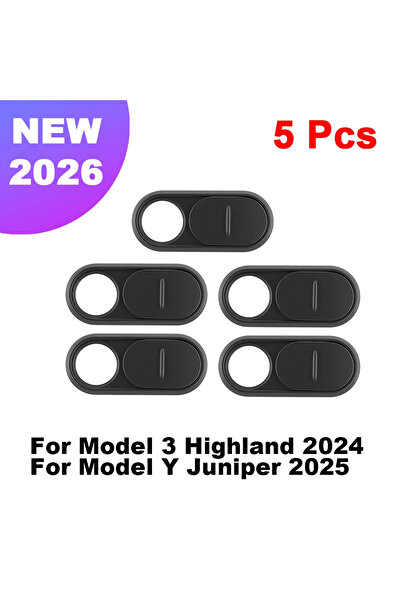 Choice New 5 pcs For Tesla Model Y Juniper 2025 Model 3 Car Camera Cover Webc...