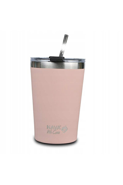 Nava Cană termos cu pai 450 ml roz We Care