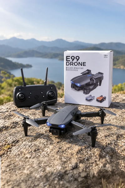 Chermik E99 HD Çift Kameralı Katlanabilir Drone 1080P WiFi APP Kontrollü FPV Uzaktan Kumandalı