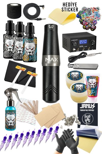 Tattoo AVA MAX Dövme Makinesi Seti – Yeni Başlayanlar İçin Profesyonel Seti