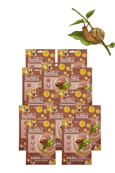 SASHA 12 قطعة من قناع الحلزون المنعش بالسيروم