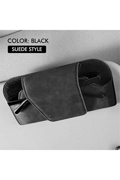 Choice Suede Black Car Glasses Case Auto Sun Visor Premium Suede Glasses Hold...