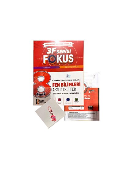 Günay Yayınları 8.SINIF 3f focus isem fen bilimleri akıllı defter+deneme+çant...