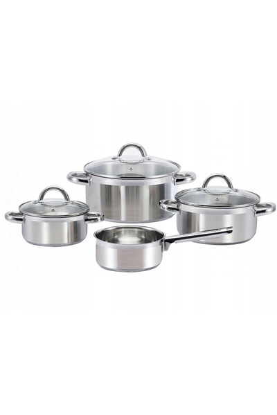 SSW Berlin Set de oale din oțel inoxidabil SSW, 7 piese, Berliner, cu capac d...