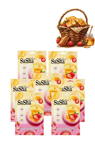 SASHA 7 قطع من قناع العسل والفراولة الطازج