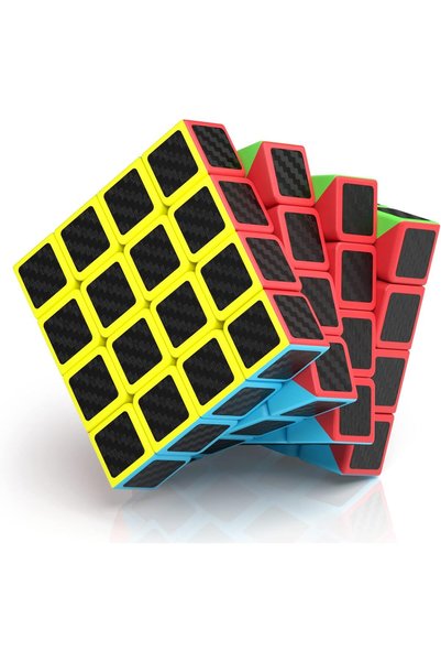 LRS STORE Orijinal Moyu 4x4 Rubik Küp Profesyonel Speed Cube Fiber Karbon Hız...