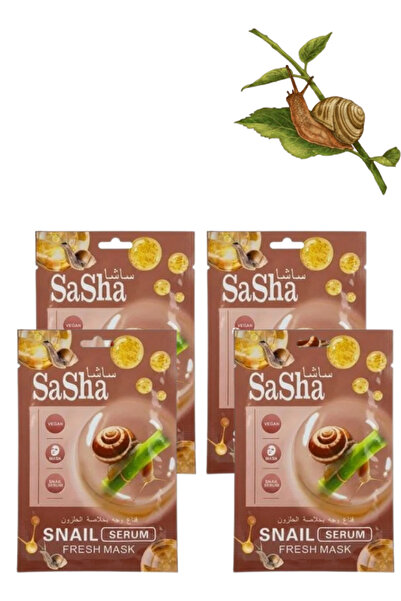 SASHA 4 قطع من قناع الحلزون المنعش بالسيروم