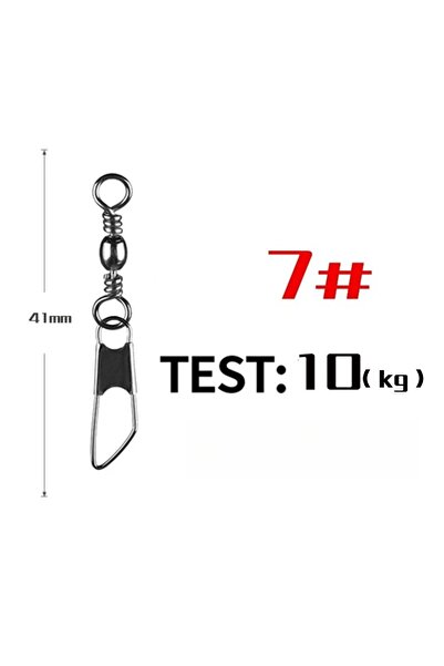 Choice Size 7 Stainless Steel Snap Swivel Saltwater High Strength Snaps Fishi...