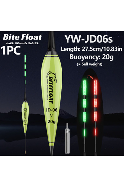 Choice YW-JD06S 1/2PCS Night Smart Fishing Electronic Float with LED Light, B...