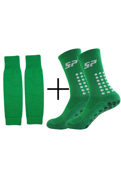 Choice one-size green 2-Piece Set: Non-Slip Grip Soccer & Basketball Socks wi...