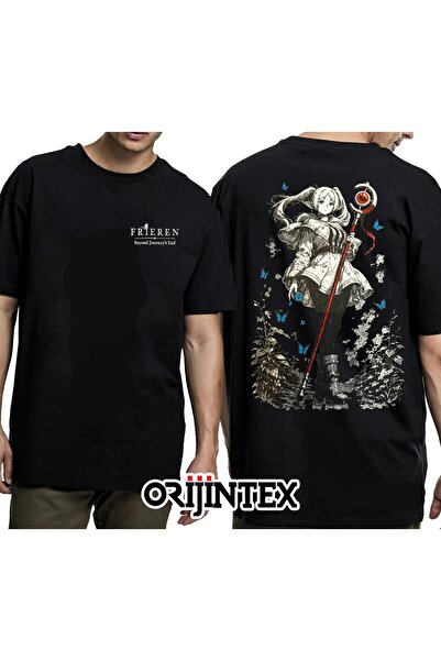 orijintex Frieren Beyond Journey's End Front and Back Printed Unisex Tshirt