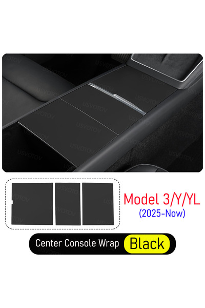 Choice 3 Y YL (Black) Wrap For 2025 2026 Tesla Model 3 Y YL Center Console Wr...