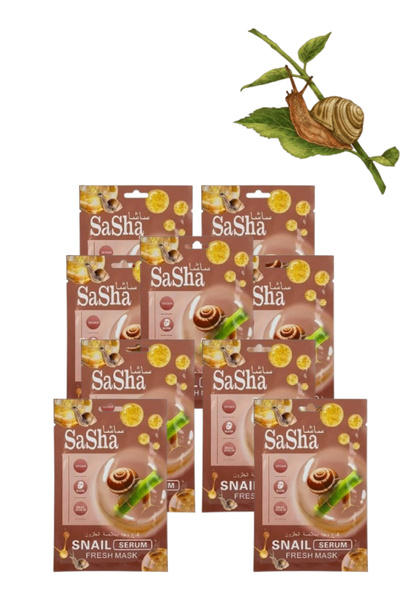 SASHA 9 قطع من قناع الحلزون المنعش بالسيروم