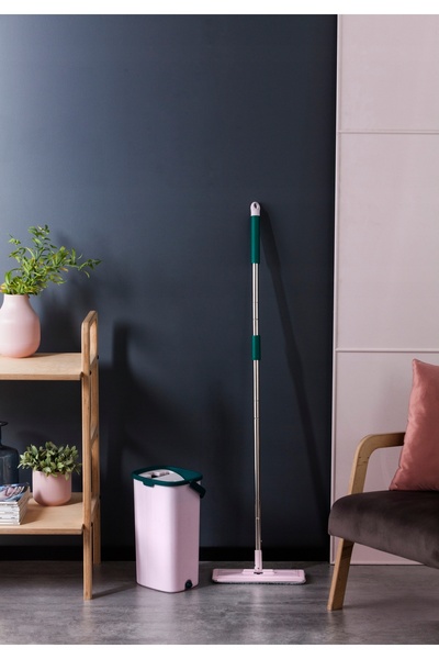 YORK Set mop plat cu găleată cu două compartimente 6l 120cm