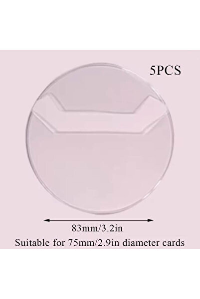 BANDAI 75mm-5pcs Round Badge Sleeve Transparent Holder Protector Ita Bag Pin ...