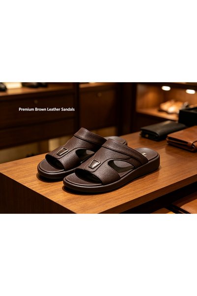 Huanhuan Shoe شباشب رجالية ذات نعل سميك، شباشب جلدية فاخرة ذات أشرطة متقاطعة،...