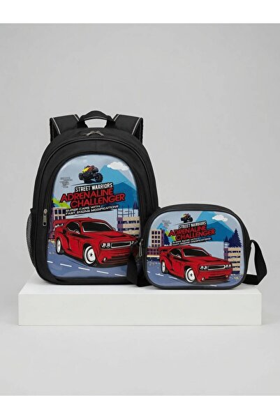 Kids Club Challenger Written Boys' School Bag Black
