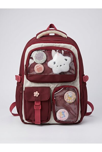 Adalinhome Rucsac școlar pentru copii cu accesorii în stil Kawai