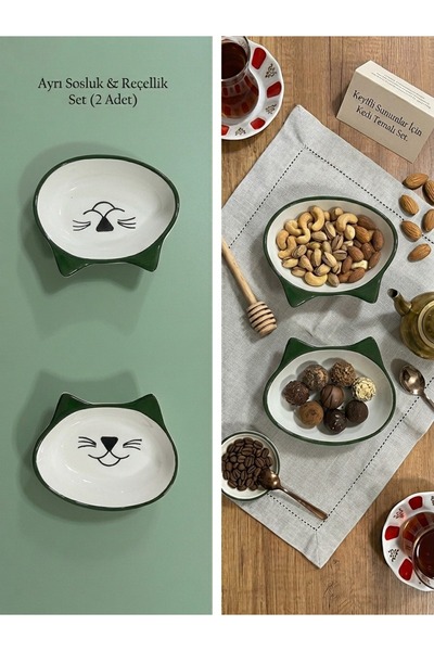 Nergis Double Cat Presentation Breakfast Snack Set