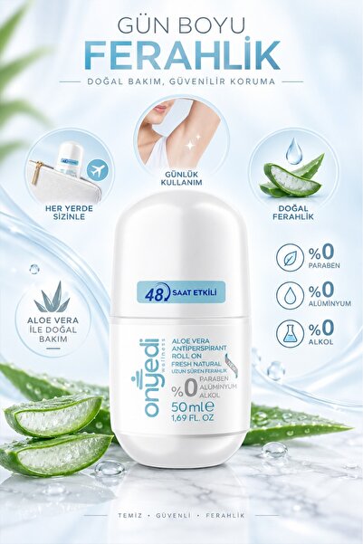 Onyedi Wellness Aloe Vera Deodorant Roll-On – Alüminyum, Alkol ve Paraben İçe...