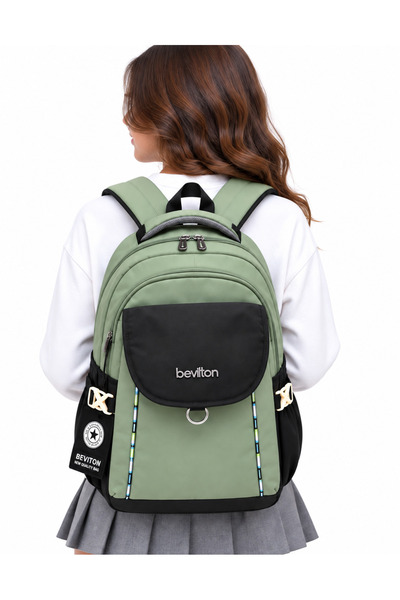 ÇantaExpress Αδιάβροχη υφασμάτινη σχολική τσάντα Unisex Daily School Backpack...