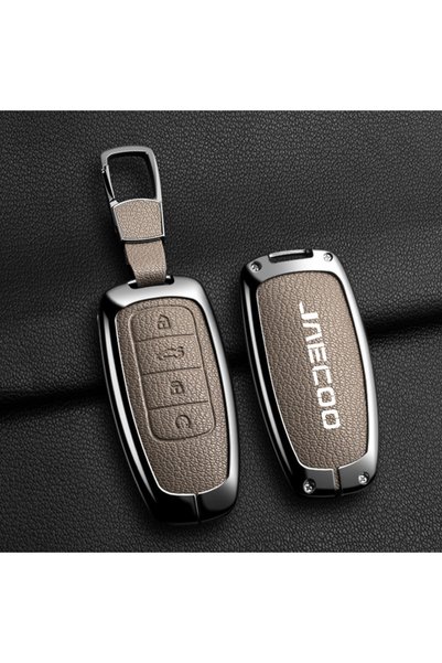 Choice غطاء مفتاح بني 02 من سبائك الزنك لسيارات شيري جايكو J7 J8 أريزو تيجو 8...