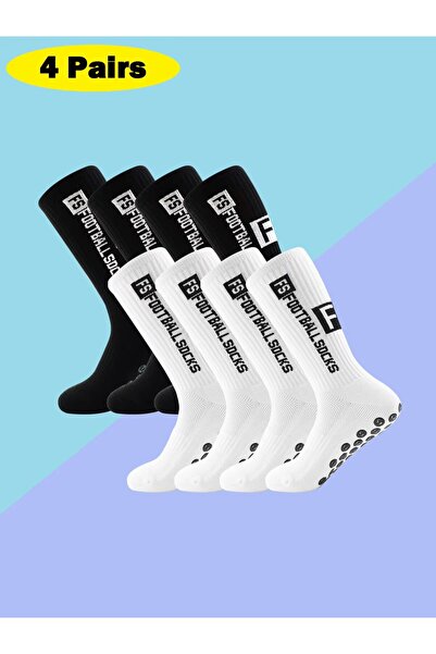 Choice M/L MULTI 4 pairs of new FS mid tube glued football socks for sports t...