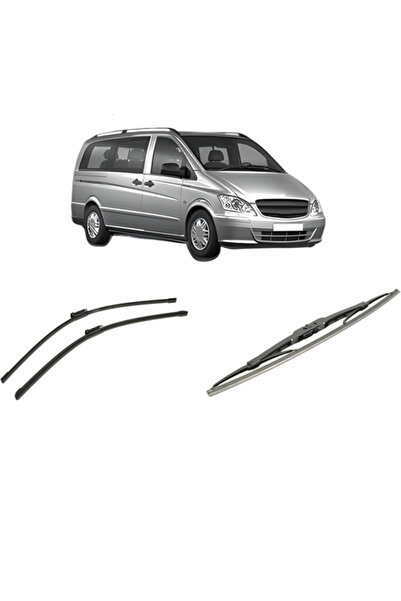 Bosch Σετ 3 υαλοκαθαριστήρων MERCEDES-BENZ VITO Bus (W639) 2003-2014, για παρ...