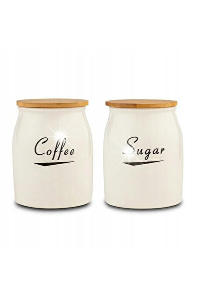 Nava Recipient ceramic pentru cafea și zahăr, set de 2 bucăți Terestru 700 ml
