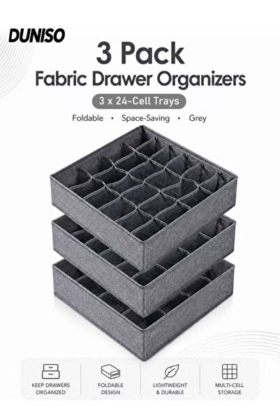 Generic 3 Pack Wardrobe Organizer,Drawer Organizer and Storage Box Set,72 Cel...