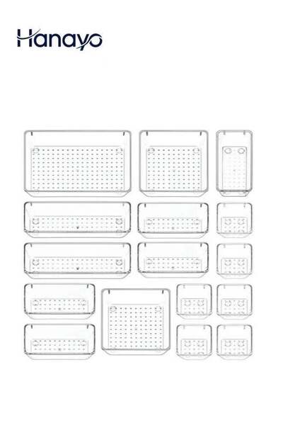 Generic 16 Pcs Drawer Organizer Trays Set Small & Large Plastic Containers Mu...