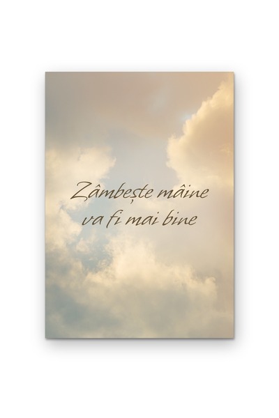 OEM Poster Decorativ Zâmbește Mâine Va Fi Mai Bine, Mesaj Motivațional, Carto...