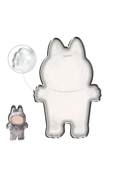 Generic Clear Bag Keychain For LABUBU Plush Doll,Hanging Display Case,Protect...
